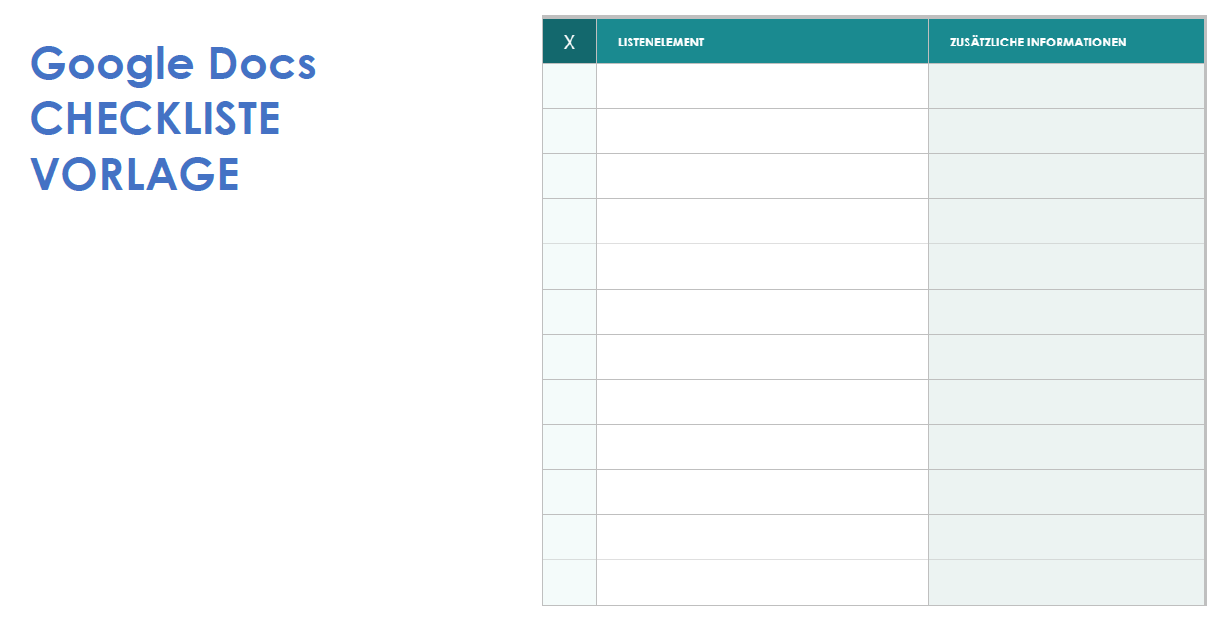 Checklisten-Vorlage