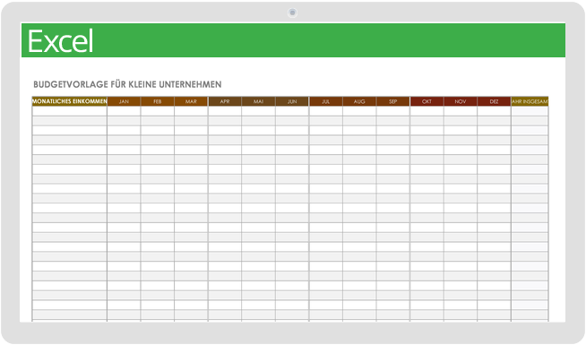 Budgetvorlage für kleine Unternehmen